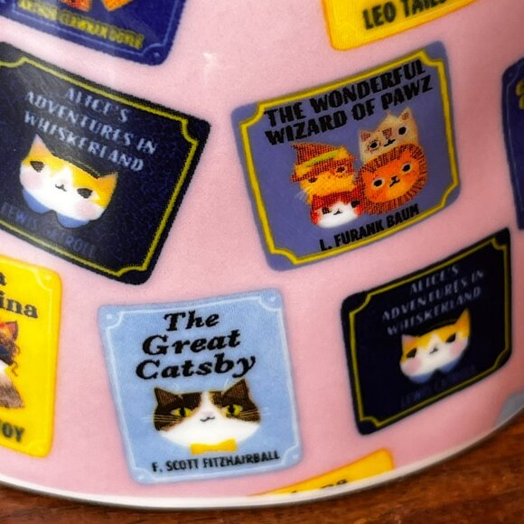 10 Strawberry Street Planet Cat Literary Mug Kitty Book Covers Angie Rozelaar - Picture 9 of 10